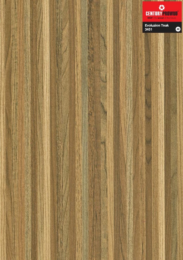 Century Prowud Prelam Particle Board - 3451 - Evoluzion Teak