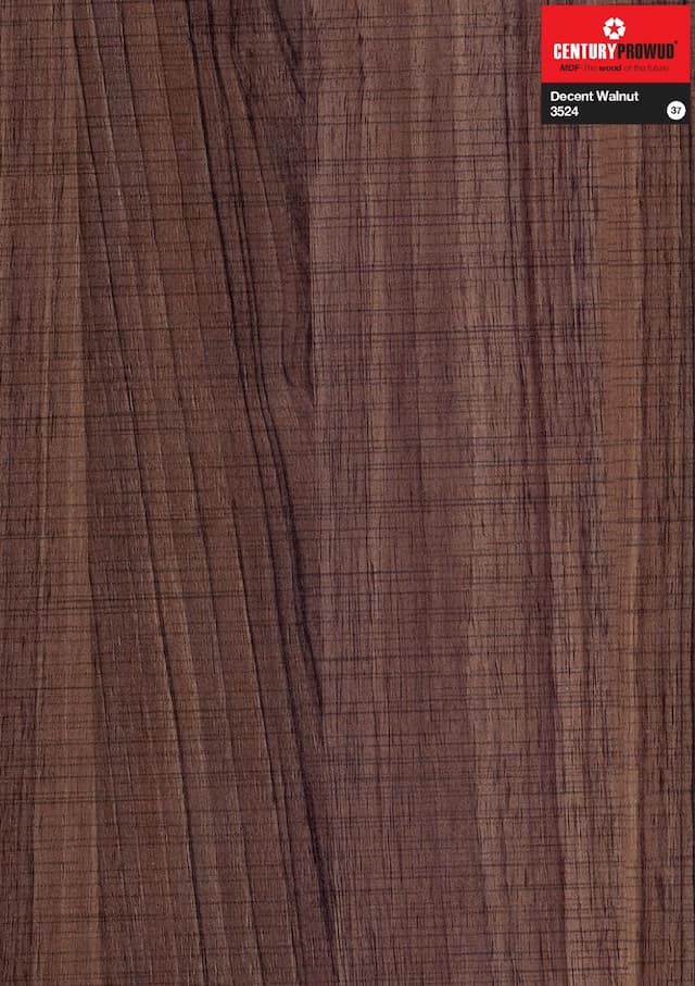 Century Prowud Prelam Particle Board - 3524 - Decent Walnut