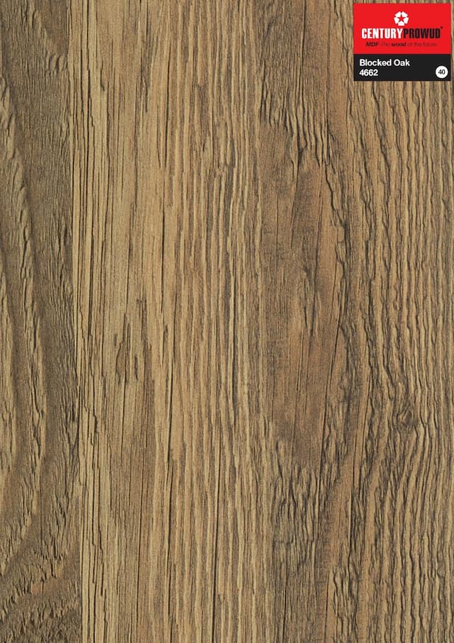 Century Prowud Prelam Particle Board - 4662 - Blocked Oak