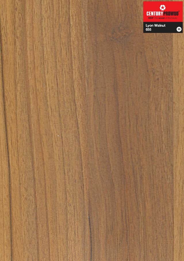 Century Prowud Prelam Particle Board - 655 - Lyon Walnut